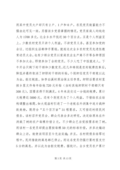 对X乡党员队伍状况的调查与思考 (3).docx