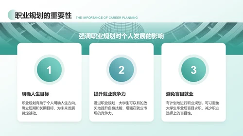 绿色商务风大学生职业生涯访谈报告PPT模板
