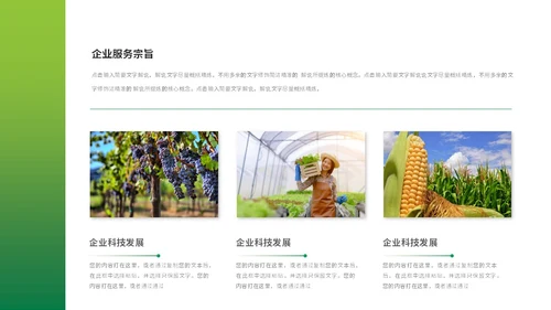 绿色简约商务农业商业计划书农业ppt模板