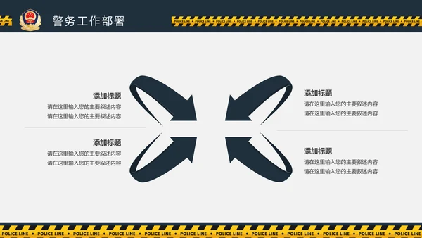 庄严大气公安警察工作总结案件汇报PPT模板