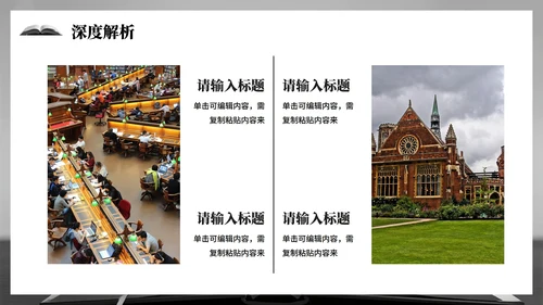 黑灰色简约风学术会议文献汇报PPT模板