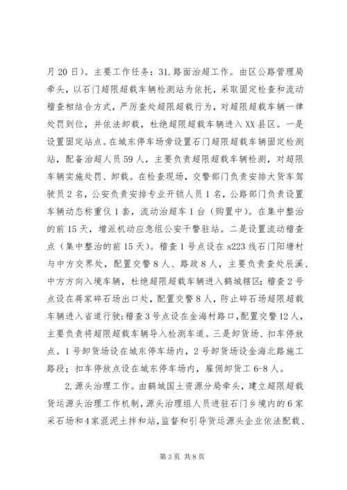 运输车辆超限超载治理工作实施方案.docx