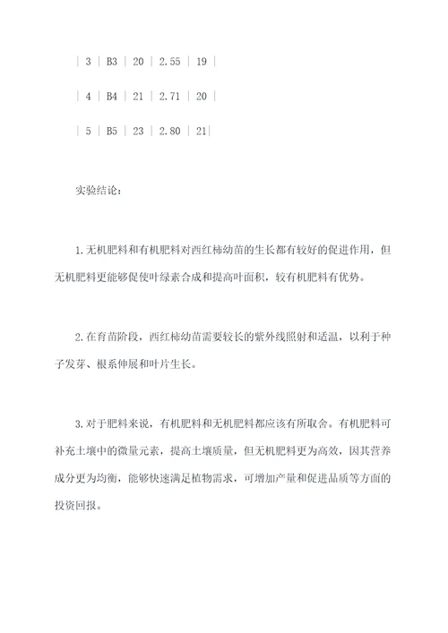 园艺综合栽培学实验报告