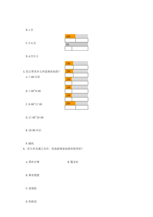 南京城市轨道交通运营企业服务质量乘客满意度调查问卷