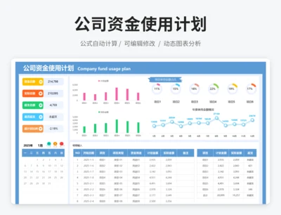 公司资金使用计划