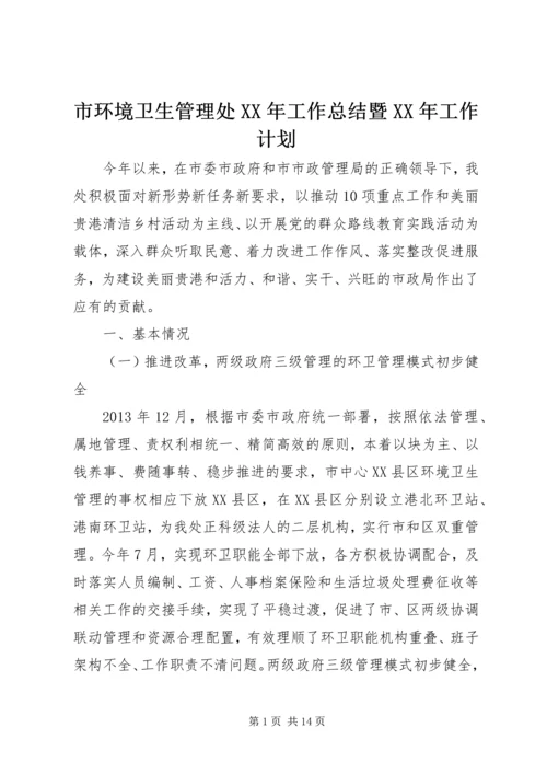 市环境卫生管理处XX年工作总结暨XX年工作计划.docx