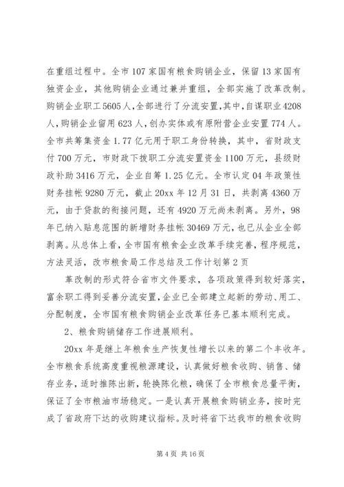 市粮食局工作总结及工作计划 (6).docx