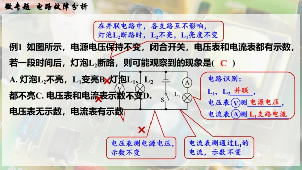 人教版 初中物理 九年级全册 第十六章 电压   电阻 微专题  电路故障分析课件（33页ppt）
