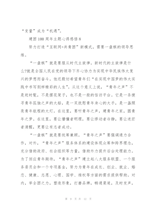 建团100周年主题心得感悟10篇.docx