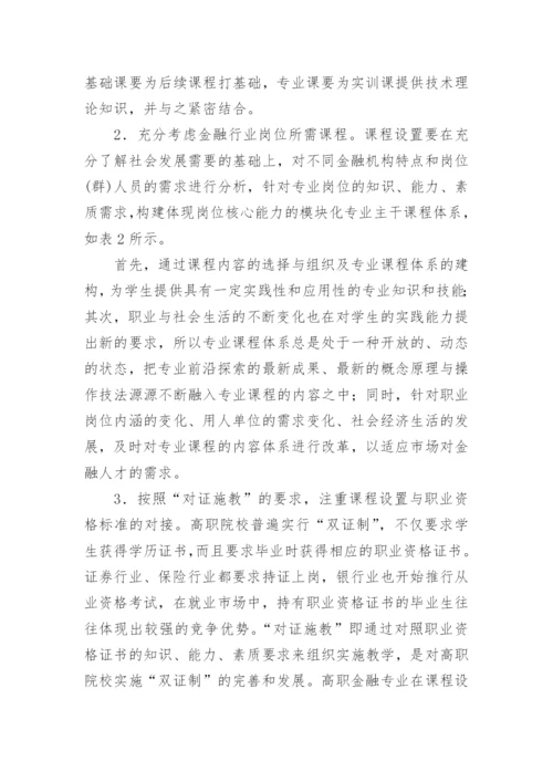 就业导向下高职金融类专业教学改革的思考论文.docx