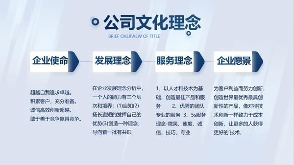 蓝色公司简介企业宣传工作总结PPT