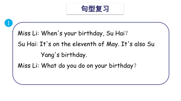Unit 8 Birthdays 复习课件(共54张PPT) -2023-2024学年五年级英语下学