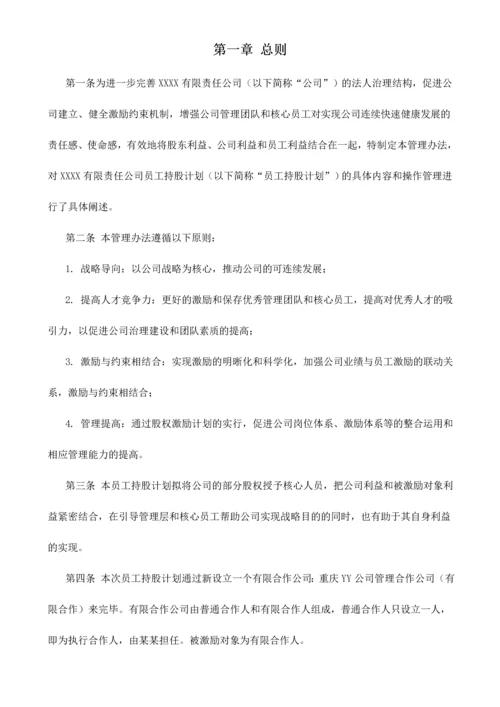 有限责任公司员工股权细则设置有限合伙高管持股平台含协议.docx