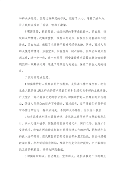 抗洪救灾感想范文五篇