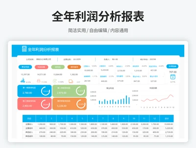 全年利润分析报表