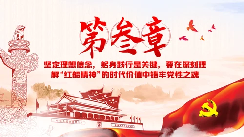 弘扬红船精神纪检监察机关专题党课PPT模板