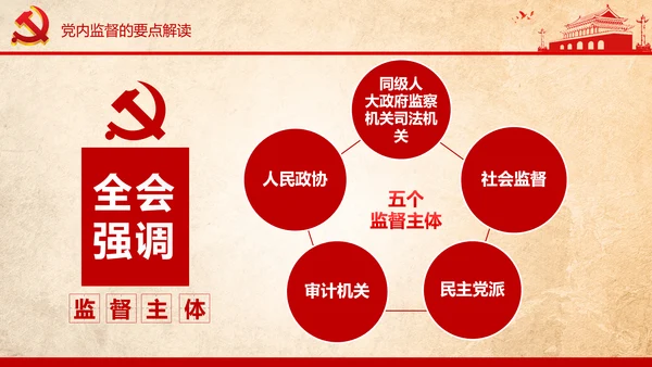 学习贯彻十八届六中全会精神PPT模板解读