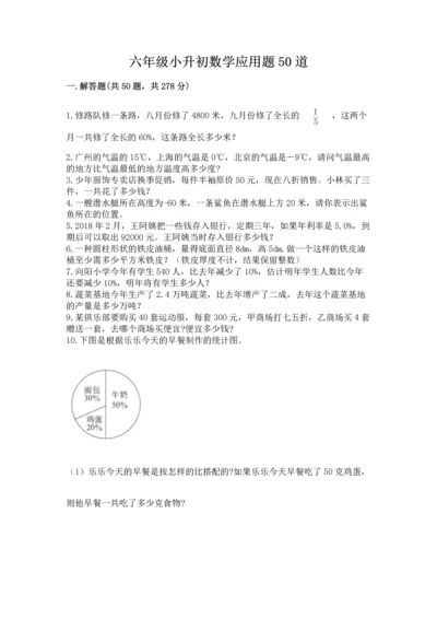 六年级小升初数学应用题50道（名师系列）word版.docx