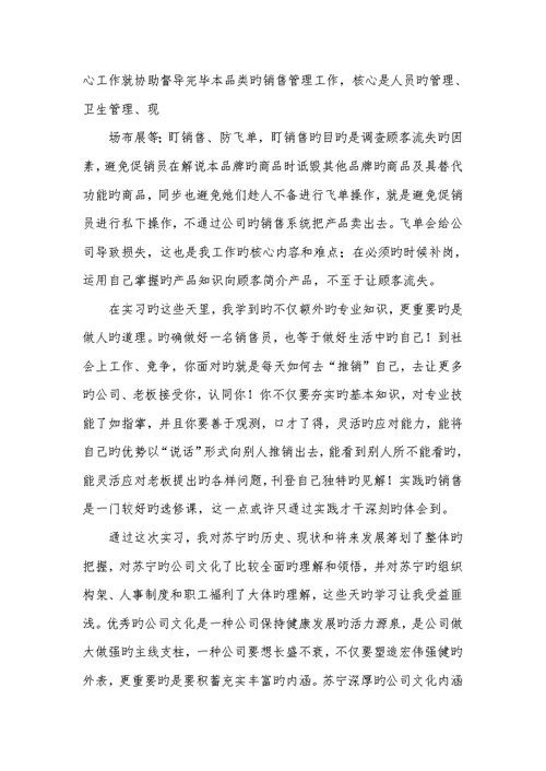 2022年暑假家电销售社会实践汇报