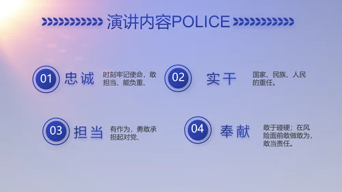 蓝色大气公安派出所工作汇报动态PPT