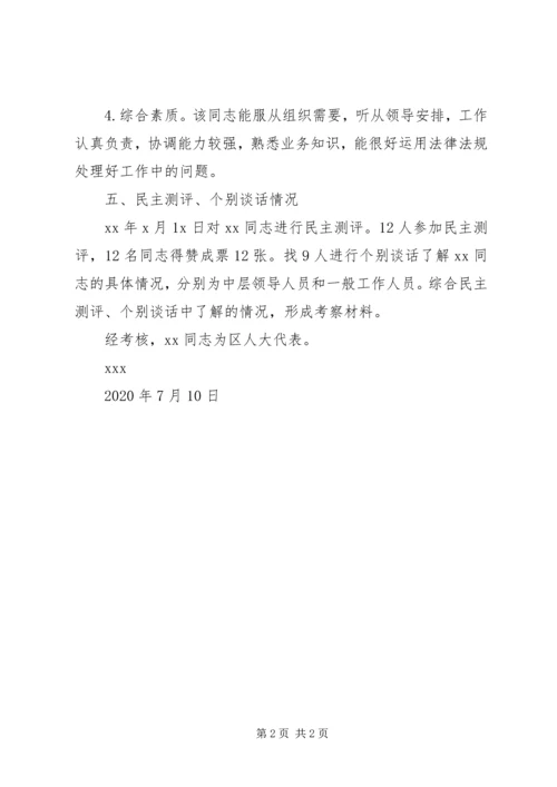 人大代表现实表现个人考察材料.docx