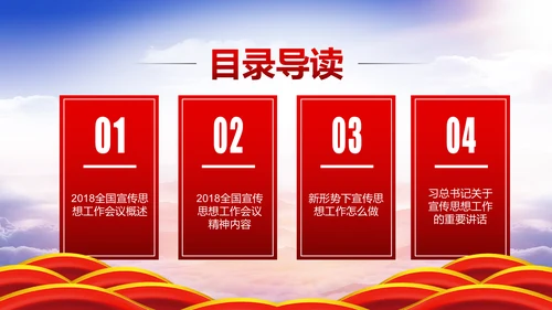 学习全国宣传思想工作会议精神PPT模板