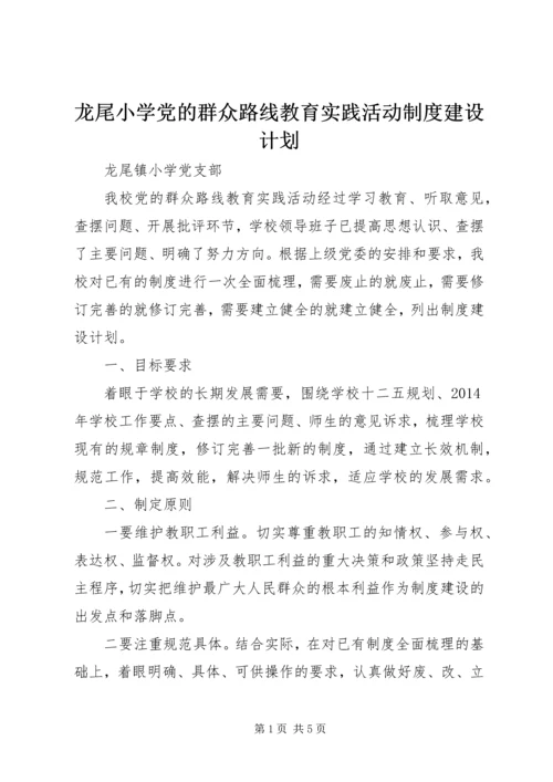 龙尾小学党的群众路线教育实践活动制度建设计划.docx