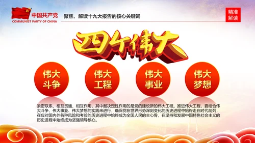 学习贯彻落实十九大报告精神PPT模板课件