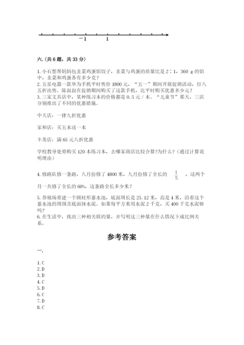 小学毕业班数学检测卷附参考答案（模拟题）.docx