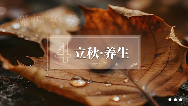 棕色简约商务立秋科普教学课件PPT模板