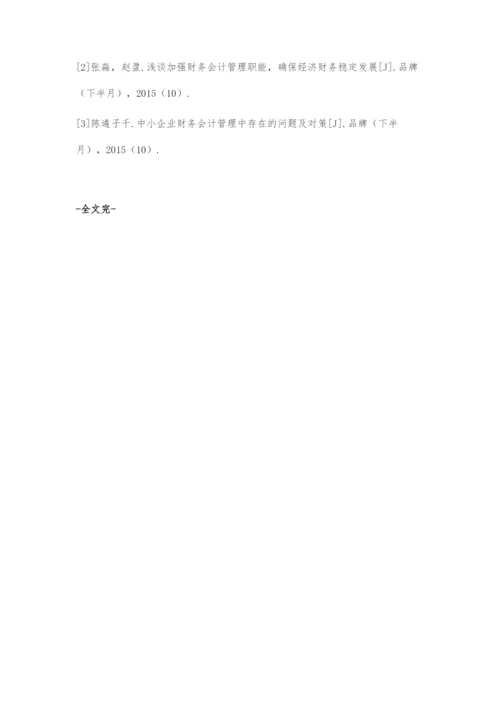 中小企业财务会计的管理问题及对策.docx