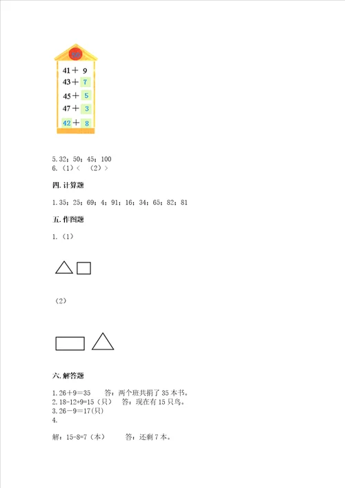 一年级下册数学期末测试卷重点班