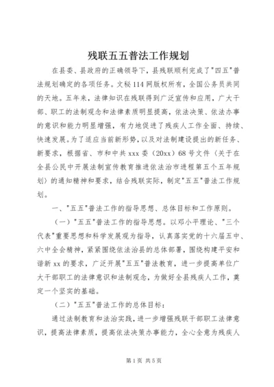 残联五五普法工作规划 (7).docx