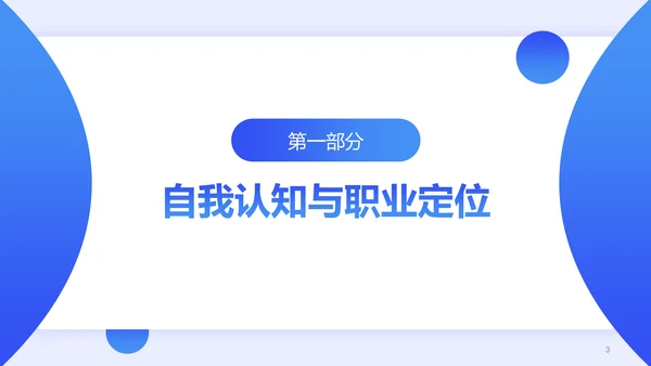 蓝色简约风通用职业生涯发展报告PPT模板