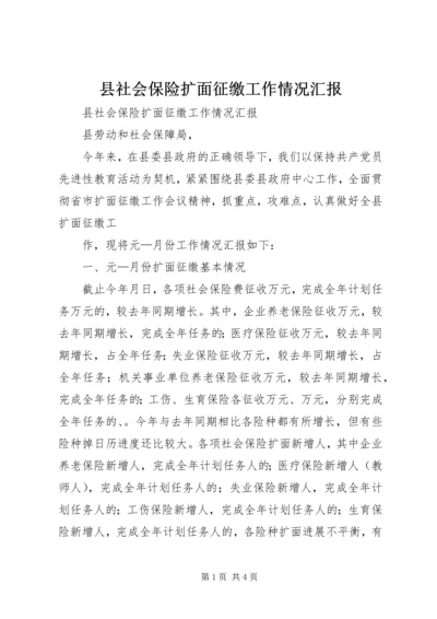 县社会保险扩面征缴工作情况汇报 (5).docx