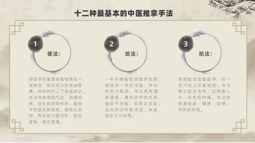 水墨风中医推拿按摩ppt模板