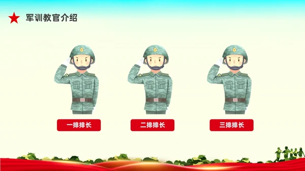 红色水彩展板军训动员大会PPT课件