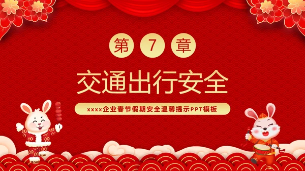 兔年春节企业安全生产培训PPT模板