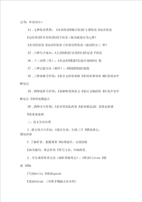 高中语文知识点