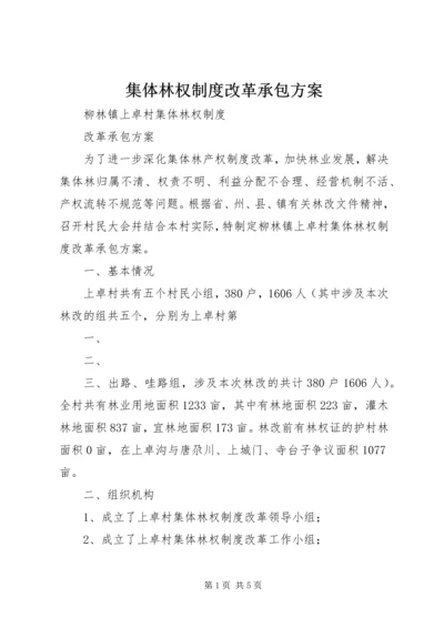 集体林权制度改革承包方案 (2).docx