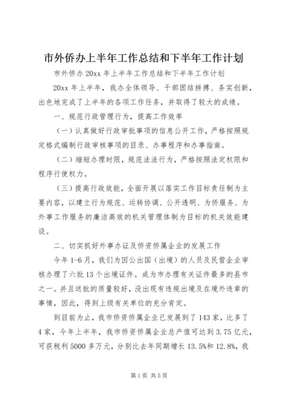 市外侨办上半年工作总结和下半年工作计划.docx