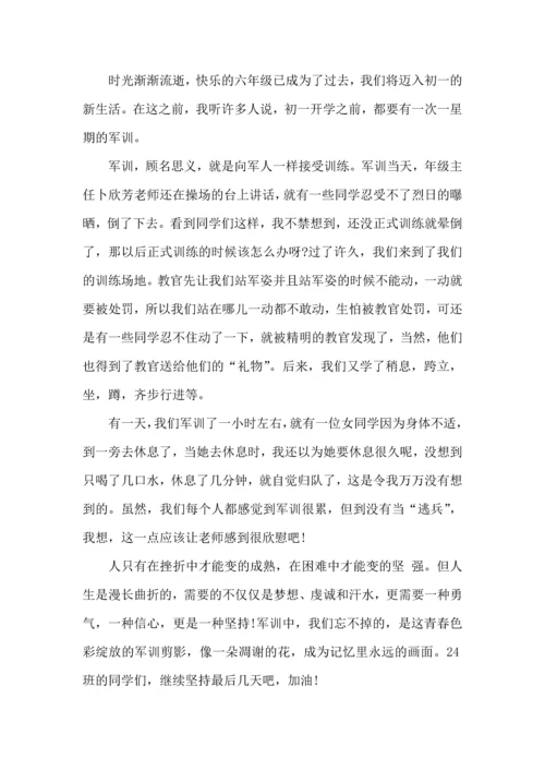 初中军训体会(15篇)（一）.docx