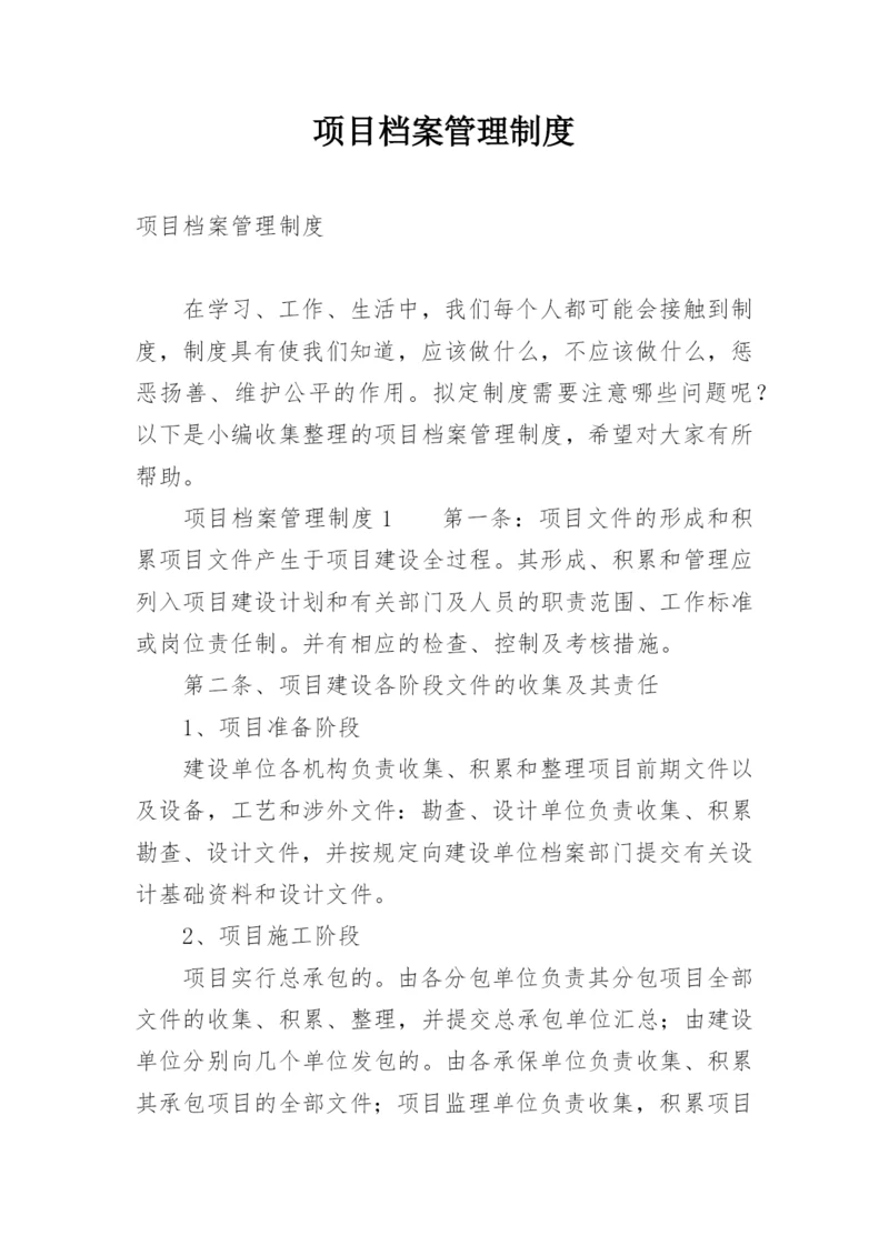 项目档案管理制度.docx