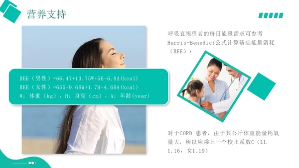 白绿色实拍形状风呼吸衰竭培训PPT