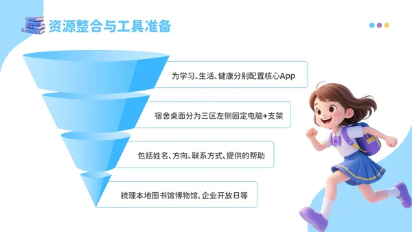 蓝色3D风成长新起点：开学季新学年规划开学班会PPT模板