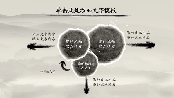 中国风水墨古筝ppt动态模板
