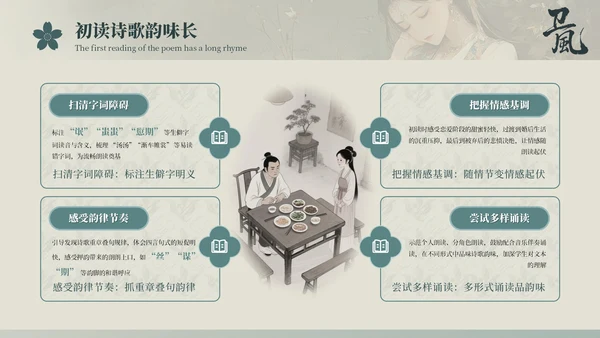 古风人教版高一语文《诗经·氓》课件ppt模板
