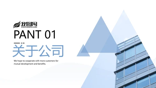 创意极简三角形企业宣传公司简介PPT模板
