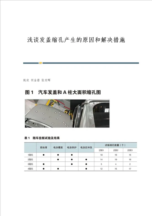 浅谈发盖缩孔产生的原因和解决措施