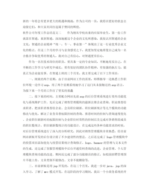 精编之软件公司年度工作总结范文.docx